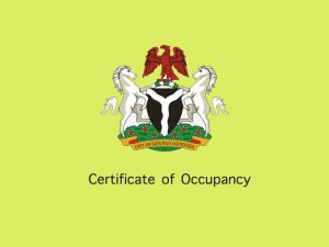 Certificate of occupancy