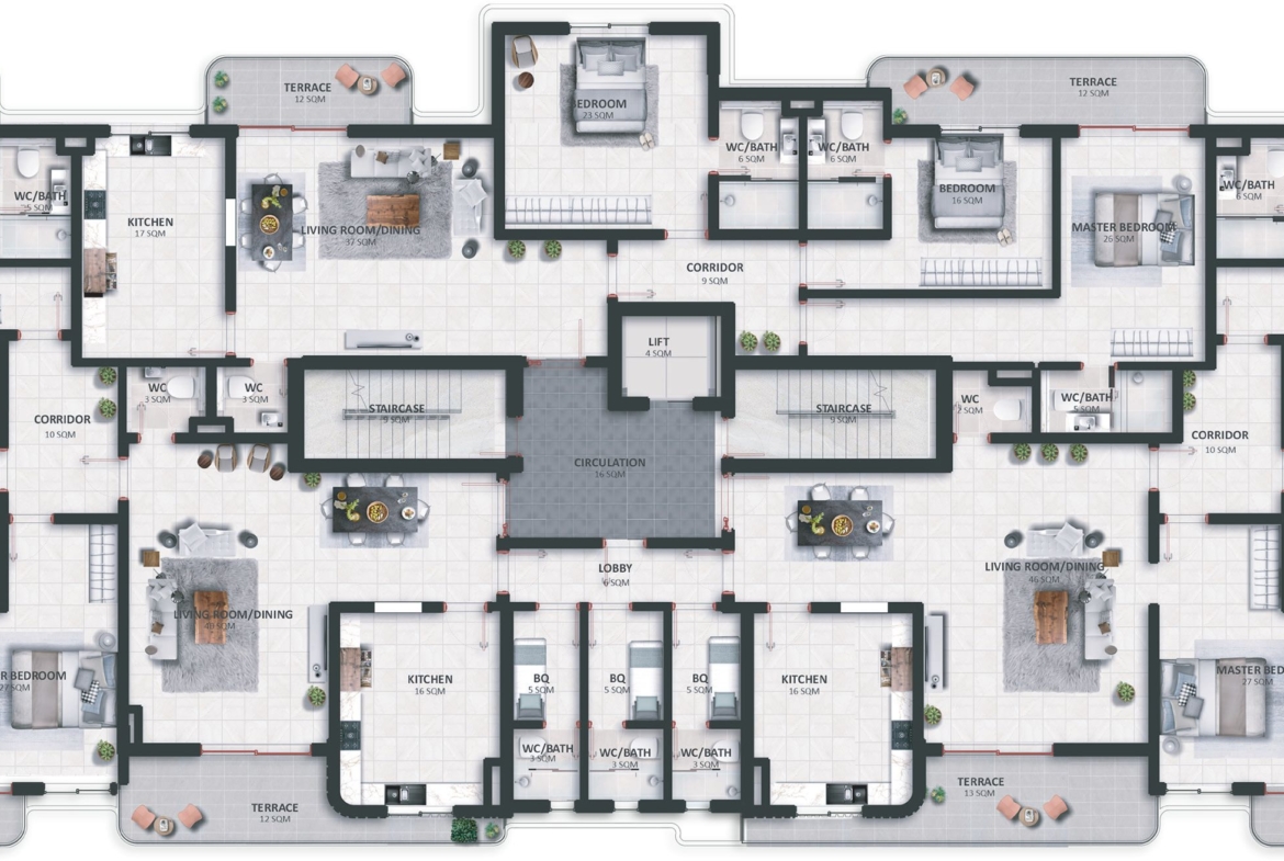 54 Glover Tower - Floor Plan 1