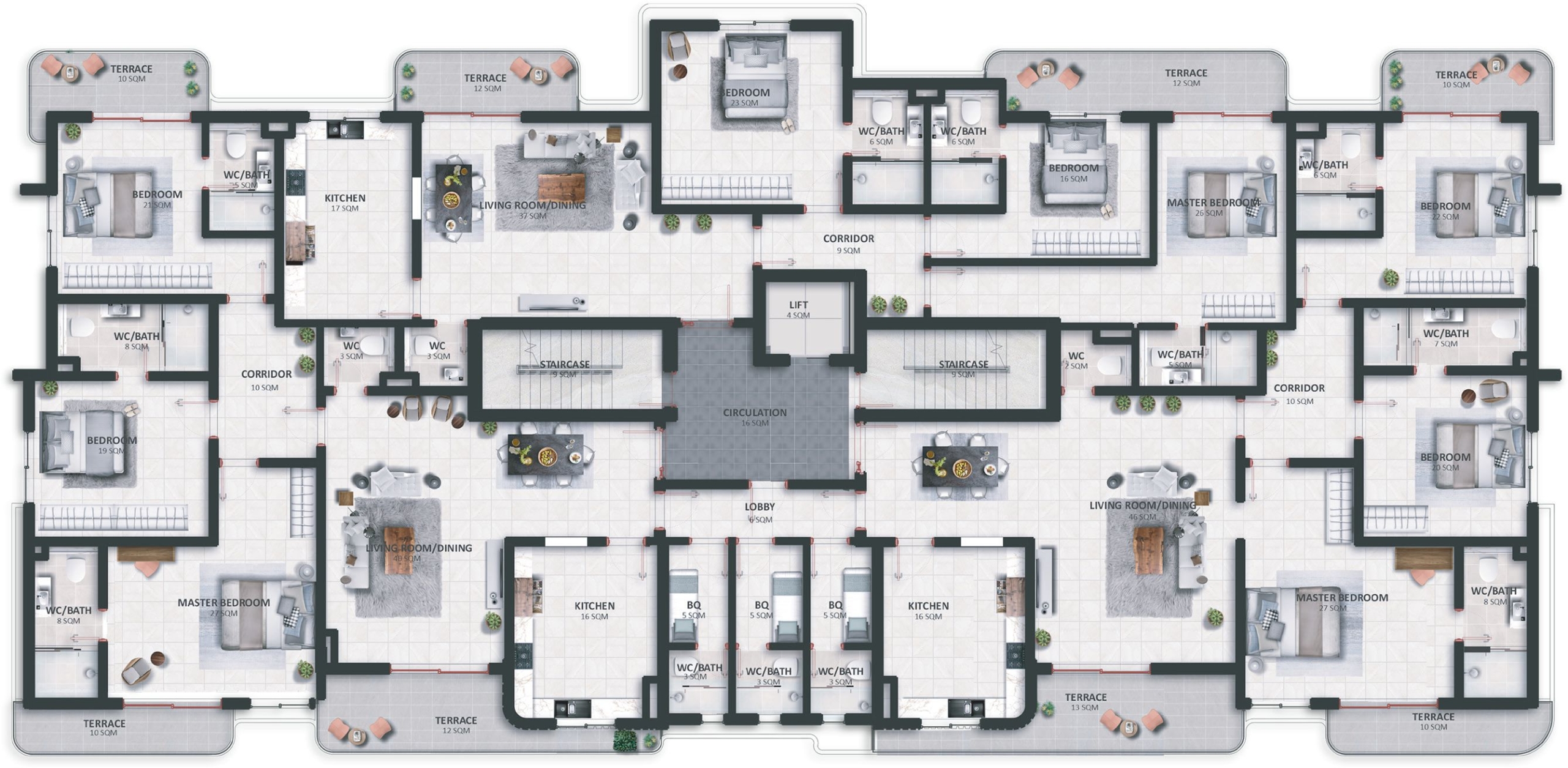 54 Glover Tower - Floor Plan 1