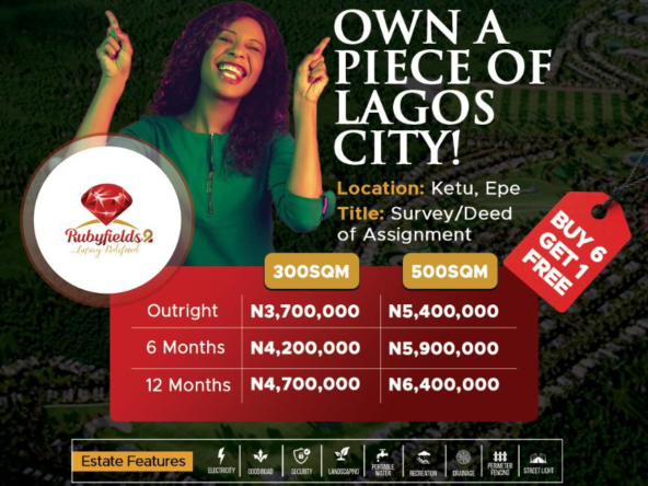 Affordable land for sale in rubyfields estate-epe